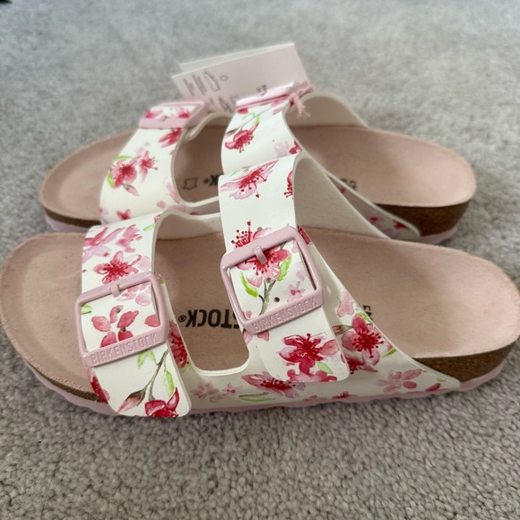 NWT Birkenstock Arizona Womens Blossom White Birko-Flo - Picture 4 of 9